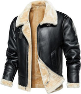 Black men_Faux_Leather_Coat